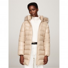 яке,дамски,якета,и,палта,tommy,hilfiger,women's,tyra,water,resistant,duck,down,thigh,length,short,puffer,jacket,beige