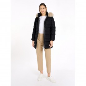 яке,дамски,якета,и,палта,tommy,hilfiger,women's,tyra,water,resistant,duck,down,thigh,length,short,puffer,jacket,black