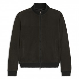 Яке Boss Mens BOSS x BECKHAM Shearling Long Sleeve Leather Jacket - Green 347 яке,мъжки,якета,boss,men,s,boss,x,beckham,shearling,long,sleeve,leather,jacket,green,347
