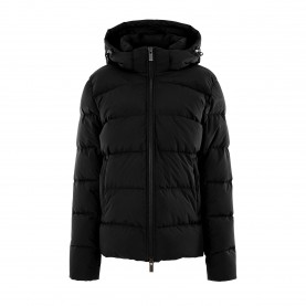 Яке Pyrenex Mens Spoutnic Water Resistant Duck Down Detachable Hood Short Puffer Jacket - Black 0009 яке,мъжки,якета,pyrenex,men,s,spoutnic,water,resistant,duck,down,detachable,hood,short,puffer,jacket,black,0009