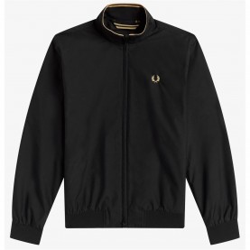 яке,мъжки,якета,fred,perry,men's,brentham,cotton,long,sleeve,harrington,jacket,black,350