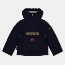 детски,3/4,панталони,napapijri,kids',napa,rainforest,waterproof,half,zip,rain,anorak,blue,marine,176