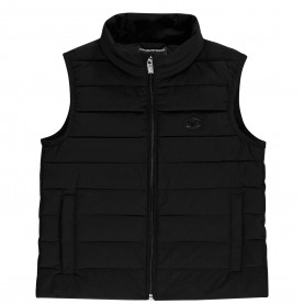 Елек Emporio Armani Kids Badge Logo Duck Down Funnel Neck Gilet - Black 0999 елек,emporio,armani,kids,badge,logo,duck,down,funnel,neck,gilet,black,0999