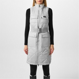 елек,дамски,якета,и,палта,barbour,international,women's,orbit,diamond,quilted,belted,gilet,silver,cloud