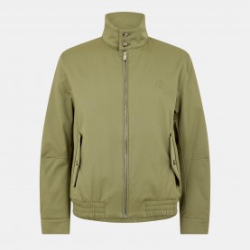 Яке Boss Mens H-Coiner-253 Ribbed Cuffs Full-Zip Harrington Jacket - Med Green 314 яке,мъжки,якета,boss,men,s,h,coiner,253,ribbed,cuffs,full,zip,harrington,jacket,med,green,314