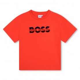 детска,тениска,детски,облекла,boss,logo,short,sleeve,t,shirt,junior,boys,red,41c