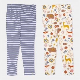 клин,детски,облекла,lilly,and,sid,&amp;,sid,multicoloured,animal,forest,and,stripe,print,leggings,2,pack,blue
