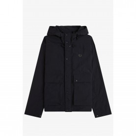 анорак,мъжки,якета,fred,perry,men,s,cropped,ripstop,hooded,long,sleeve,parka,black,102