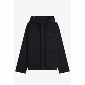 анорак,облекла,на,разпродажба,мъжки,якета,fred,perry,men's,cropped,ripstop,hooded,long,sleeve,parka,black,102