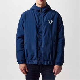 облекла,на,разпродажба,мъжки,якета,true,religion,hooded,windbreaker,dress,blue