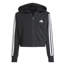 детско,горнище,детски,горнища,с,качулка,детски,облекла,adidas,essentials,girls,3,stripes,zip,track,top,hoodie,black,white