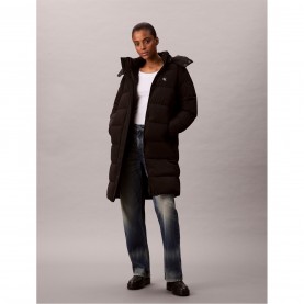 Calvin Klein Jeans CKJ Hooded Puffer Coat - Black дамски,якета,и,палта,calvin,klein,jeans,ckj,hooded,puffer,coat,black
