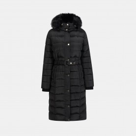 дамско,яке,мъжки,якета,firetrap,womens,longline,belted,hooded,long,sleeve,puffer,jacket,black
