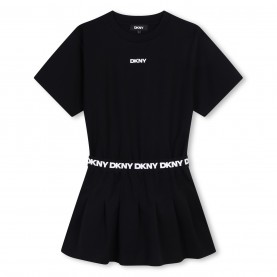 юношеска,рокля,детски,облекла,dkny,logo,dress,juniors,black,09b