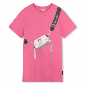юношеска,рокля,детски,облекла,marc,jacobs,logo,bag,dress,junior,pink,490