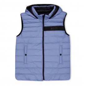 Елек Boss Kids Reversible Sleeveless Gilet - Med Grey 049 елек,boss,kids,reversible,sleeveless,gilet,med,grey,049
