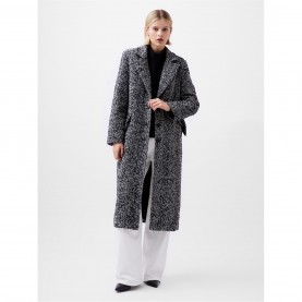 French Connection Women's Chantelle Tailored Overcoat - Black White дамски,якета,и,палта,french,connection,women's,chantelle,tailored,overcoat,black,white