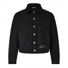 Риза с дълъг ръкав DSQUARED2 Men's Icon Kaban Cotton Long Sleeve Overshirt - Black риза,с,дълъг,ръкав,мъжки,якета,dsquared2,men's,icon,kaban,cotton,long,sleeve,overshirt,black