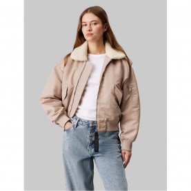 дамски,якета,и,палта,calvin,klein,jeans,satin,aviator,goat