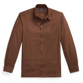 Риза с дълъг ръкав Polo Ralph Lauren Mens Garment Dye Cotton Long Sleeve Full Zip Overshirt - Chocolate риза,с,дълъг,ръкав,мъжки,якета,polo,ralph,lauren,men,s,garment,dye,cotton,long,sleeve,full,zip,overshirt,chocolate