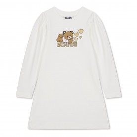 юношеска,рокля,детски,3/4,панталони,moschino,teddy,bear,logo,print,jersey,dress,junior,cloud10063
