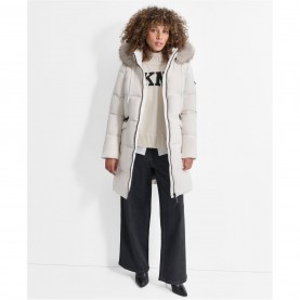 яке,дамски,якета,и,палта,dkny,long,fur,jacket,white