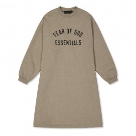 детска,тениска,детски,3/4,панталони,fear,of,god,essentials,unisex,kids,long,sleeve,logo,relaxed,fit,t,shirt,dress,heather,grey