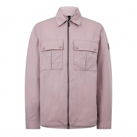 Риза с дълъг ръкав Belstaff Mens Stride Zip Collar Long Sleeve Overshirt - Dusk Pink риза,с,дълъг,ръкав,мъжки,якета,belstaff,men,s,stride,zip,collar,long,sleeve,overshirt,dusk,pink