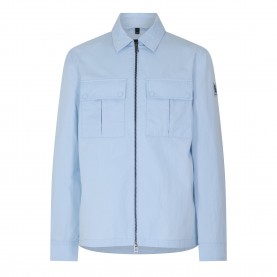 Риза с дълъг ръкав Belstaff Mens Stride Zip Collar Long Sleeve Overshirt - Sky Blue риза,с,дълъг,ръкав,мъжки,якета,belstaff,men,s,stride,zip,collar,long,sleeve,overshirt,sky,blue