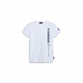 Детска тениска Napapijri Unisex Kids' Hudson Regular Fit T-Shirt - White 002 детска,тениска,детски,3/4,панталони,napapijri,unisex,kids',hudson,regular,fit,t,shirt,white,002