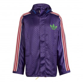 adidas Originals Mens Adicolor 70s Water-Repellent Long Sleeve Rain Anorak - Rich Purple adidas,originals,men,s,adicolor,70s,water,repellent,long,sleeve,rain,anorak,rich,purple