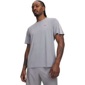Мъжка тениска Under Armour Tech™ 2.0 Short Sleeve T-Shirt Mens - Steel/Pink Tape мъжка,тениска,мъжки,потници,мъжки,тениски,мъжки,блузи,с,яка,мъжко,фитнес,облекло,лека,атлетика,under,armour,tech,2,0,short,sleeve,t,shirt,mens,steel,pink,t