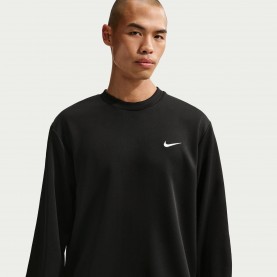 Поларена блуза Nike Mens Flex Fleece Crew Sweatshirt - Black/Black поларена,блуза,мъжки,блузи,мъжко,фитнес,облекло,nike,men,s,flex,fleece,crew,sweatshirt,black,black