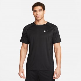 Nike Dri-FIT Ready Mens Short-Sleeve Fitness Top - Black/White мъжки,потници,мъжки,блузи,с,яка,мъжки,тениски,мъжко,фитнес,облекло,лека,атлетика,nike,dri,fit,ready,men,s,short,sleeve,fitness,top,black,white