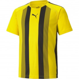 Детска тениска Puma Teamliga Striped Jersey Jr T-Shirt Unisex Kids - CyberYellow-Blk детска,тениска,детски,тениски,футбол,футболни,горнища,puma,teamliga,striped,jersey,jr,t,shirt,unisex,kids,cyberyellow,blk