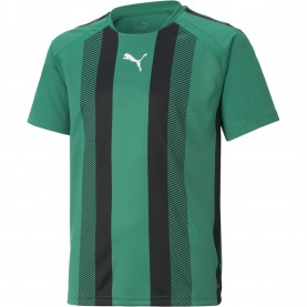 Детска тениска Puma Teamliga Striped Jersey Jr T-Shirt Unisex Kids - PGreen-Blk-Wht детска,тениска,детски,тениски,футбол,футболни,горнища,puma,teamliga,striped,jersey,jr,t,shirt,unisex,kids,pgreen,blk,wht