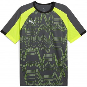 Мъжка тениска Puma Individualliga Graphic Jersey T-Shirt Mens - Gray/Yellow мъжка,тениска,мъжки,потници,мъжки,тениски,футбол,футболни,горнища,puma,individualliga,graphic,jersey,t,shirt,mens,gray,yellow