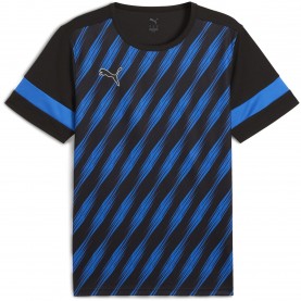 Тениска Puma Mens Attacanto Graphic Jersey Short Sleeve Performance T-Shirt - Black/Ultra B тениска,мъжки,потници,мъжки,блузи,с,яка,футбол,футболни,горнища,puma,men,s,attacanto,graphic,jersey,short,sleeve,performance,t,shirt,black,ultra,b