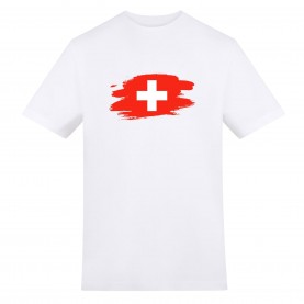 Тениска AWD Switzerland World Cup Flag White T-Shirt - Switz Flag тениска,футболни,горнища,awd,switzerland,world,cup,flag,white,t,shirt,switz,flag