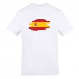 Тениска AWD Mens World Cup Spain Whte t-shirt - Spa Flag тениска,футболни,горнища,awd,mens,world,cup,spain,whte,t,shirt,spa,flag