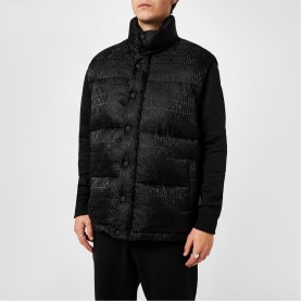 елек,облекла,на,разпродажба,мъжки,якета,moschino,all,over,logo,gilet,black