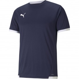 Фланелка Puma teamLIGA Jersey - Peacoat/White фланелка,мъжки,тениски,мъжки,блузи,с,яка,мъжки,потници,футбол,футболни,горнища,puma,teamliga,jersey,peacoat,white