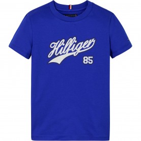 юношеска,тениска,детски,облекла,tommy,hilfiger,script,logo,t,shirt,juniors,ultra,blue