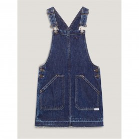 рокля,детски,облекла,tommy,hilfiger,denim,dungaree,dress,dark,wash