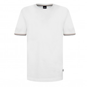 Тениска Boss Mens HBB Thompson 04 Premium Cotton T-Shirt - White 100 тениска,мъжки,тениски,boss,men,s,hbb,thompson,04,premium,cotton,t,shirt,white,100