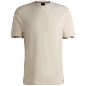 Тениска Boss Mens HBB Thompson 04 Premium Cotton T-Shirt - Open White 131 тениска,мъжки,тениски,boss,men,s,hbb,thompson,04,premium,cotton,t,shirt,open,white,131