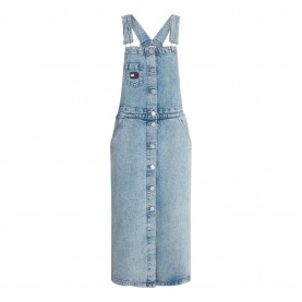 рокля,дамски,летни,гащеризони,дамски,дънки,tommy,jeans,dungaree,midi,dress,denim,light