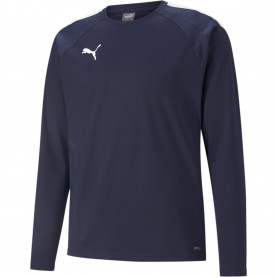 Мъжка тениска Puma Teamliga Training Sweat T-Shirt Mens - Peacoat/White мъжка,тениска,мъжки,тениски,мъжки,блузи,с,яка,мъжки,потници,футбол,футболни,горнища,puma,teamliga,training,sweat,t,shirt,mens,peacoat,white
