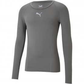 Мъжка тениска Puma Liga Baselayer Tee Ls T-Shirt Mens - Smoked Pearl мъжка,тениска,мъжки,блузи,с,яка,мъжки,тениски,мъжки,потници,футболни,горнища,puma,liga,baselayer,tee,ls,t,shirt,mens,smoked,pearl