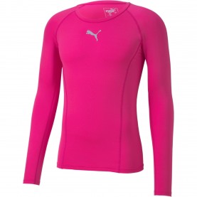 Мъжка тениска Puma Liga Baselayer Tee Ls T-Shirt Mens - Fluo Pink мъжка,тениска,мъжки,тениски,мъжки,блузи,с,яка,мъжки,потници,футбол,puma,liga,baselayer,tee,ls,t,shirt,mens,fluo,pink